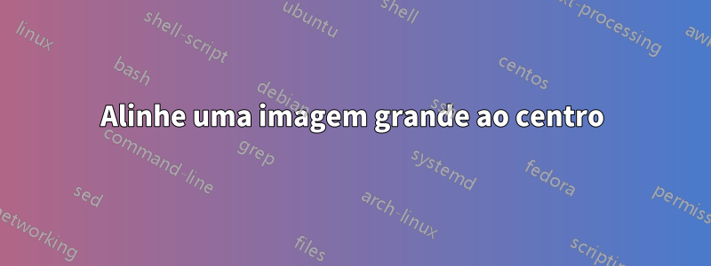 Alinhe uma imagem grande ao centro
