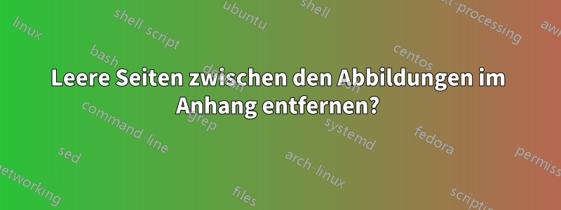 Leere Seiten zwischen den Abbildungen im Anhang entfernen?