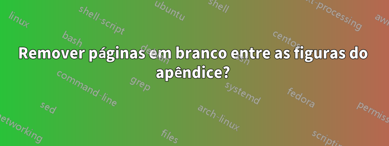 Remover páginas em branco entre as figuras do apêndice?