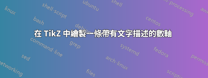 在 TikZ 中繪製一條帶有文字描述的數軸