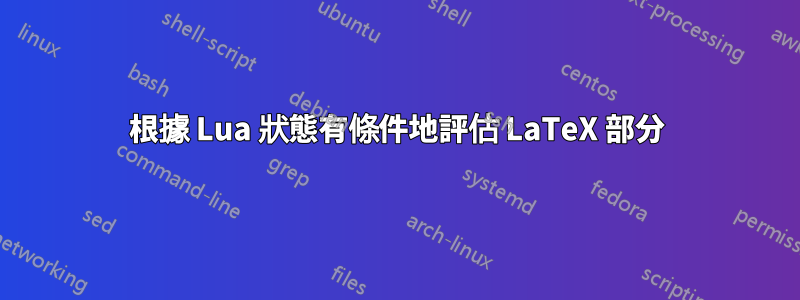 根據 Lua 狀態有條件地評估 LaTeX 部分