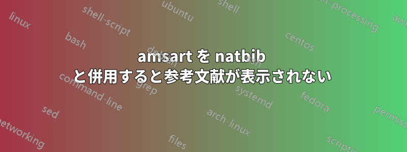 amsart を natbib と併用すると参考文献が表示されない