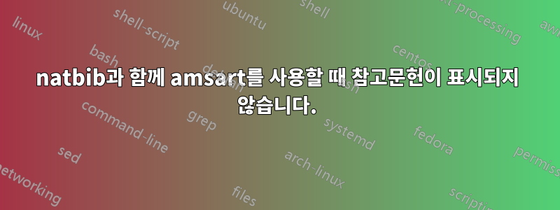 natbib과 함께 amsart를 사용할 때 참고문헌이 표시되지 않습니다.