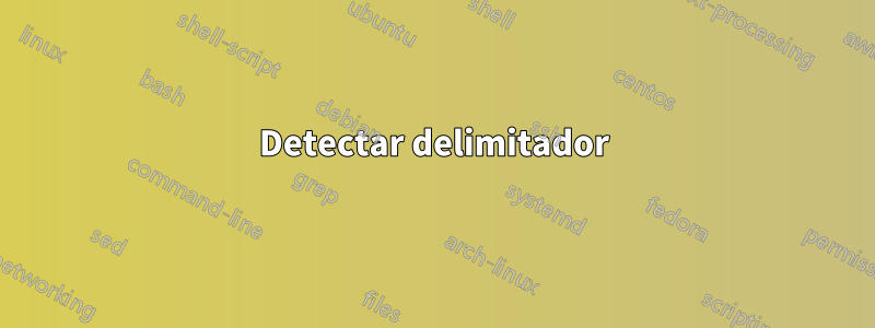 Detectar delimitador