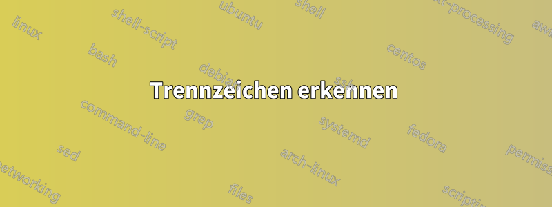 Trennzeichen erkennen