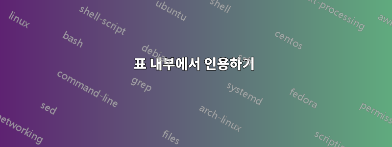 표 내부에서 인용하기