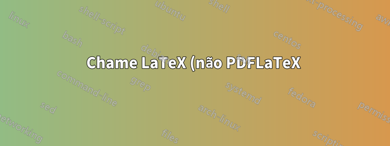 Chame LaTeX (não PDFLaTeX) no Miktex