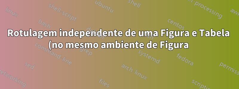 Rotulagem independente de uma Figura e Tabela (no mesmo ambiente de Figura) com uma legenda combinada