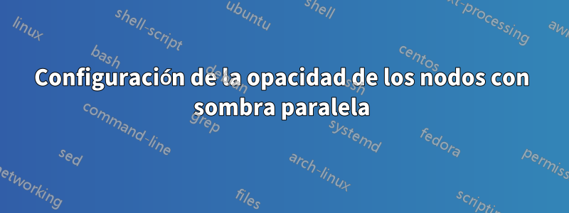 Configuración de la opacidad de los nodos con sombra paralela