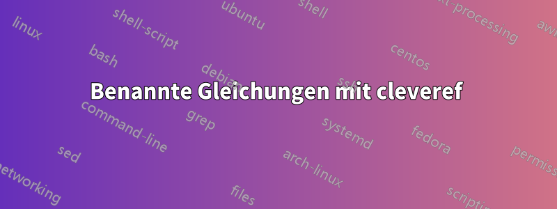 Benannte Gleichungen mit cleveref
