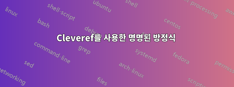 Cleveref를 사용한 명명된 방정식