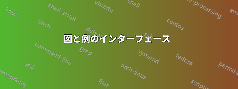 図と例のインターフェース 
