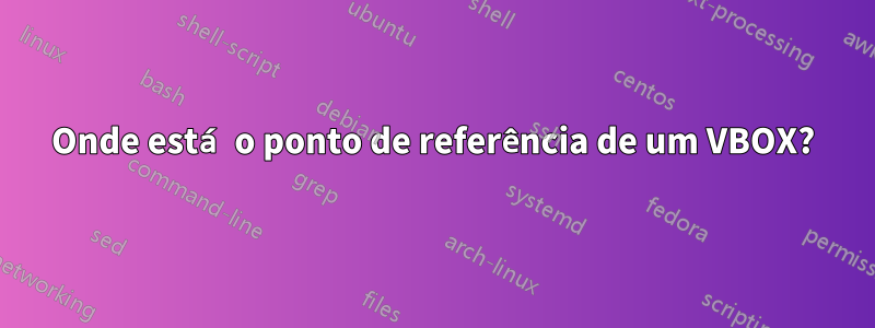 Onde está o ponto de referência de um VBOX?