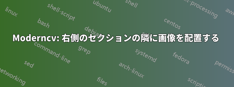 Moderncv: 右側のセクションの隣に画像を配置する