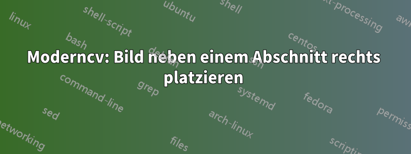 Moderncv: Bild neben einem Abschnitt rechts platzieren