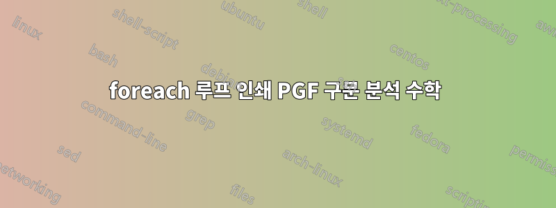 foreach 루프 인쇄 PGF 구문 분석 수학