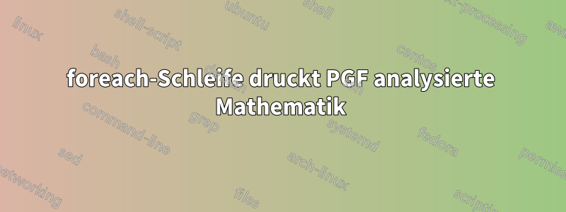 foreach-Schleife druckt PGF analysierte Mathematik