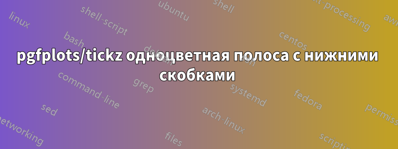 pgfplots/tickz одноцветная полоса с нижними скобками