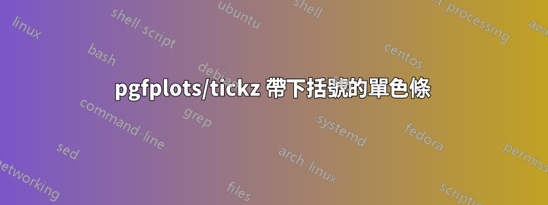 pgfplots/tickz 帶下括號的單色條