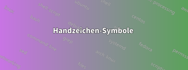 Handzeichen-Symbole