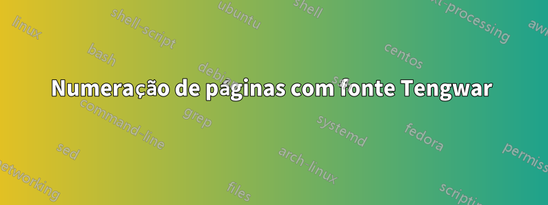 Numeração de páginas com fonte Tengwar
