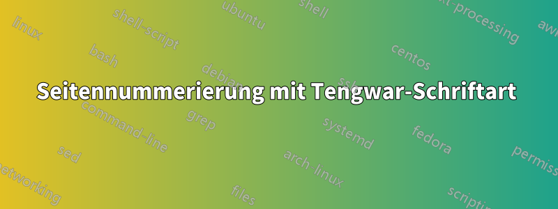 Seitennummerierung mit Tengwar-Schriftart