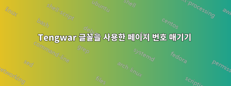 Tengwar 글꼴을 사용한 페이지 번호 매기기