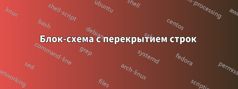Блок-схема с перекрытием строк