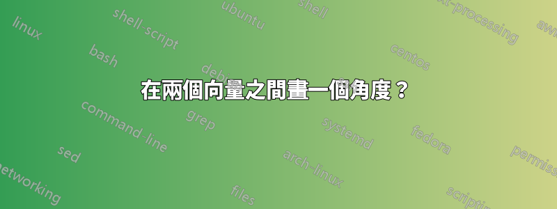 在兩個向量之間畫一個角度？