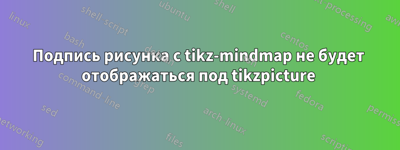 Подпись рисунка с tikz-mindmap не будет отображаться под tikzpicture