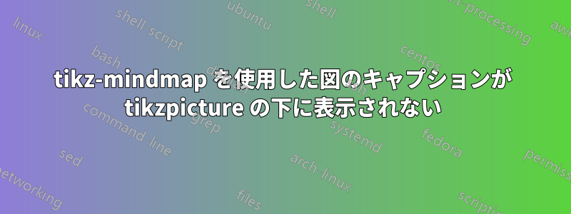 tikz-mindmap を使用した図のキャプションが tikzpicture の下に表示されない