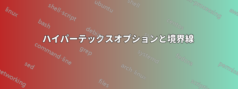 ハイパーテックスオプションと境界線