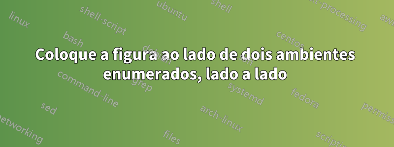 Coloque a figura ao lado de dois ambientes enumerados, lado a lado