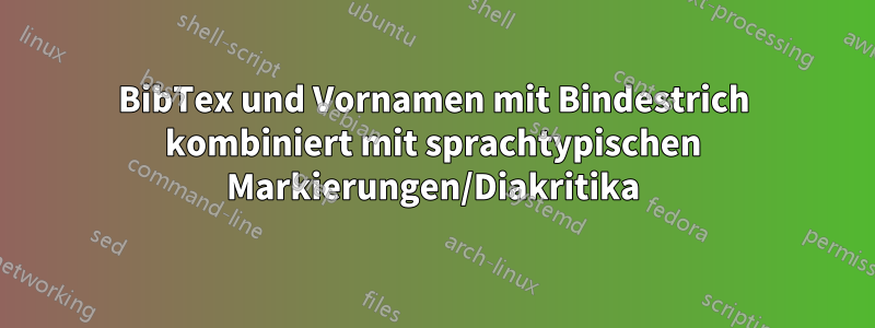 BibTex und Vornamen mit Bindestrich kombiniert mit sprachtypischen Markierungen/Diakritika
