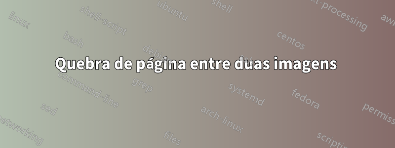 Quebra de página entre duas imagens