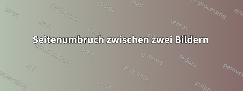 Seitenumbruch zwischen zwei Bildern