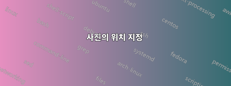 사진의 위치 지정