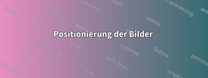 Positionierung der Bilder