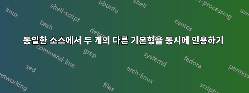 동일한 소스에서 두 개의 다른 기본형을 동시에 인용하기