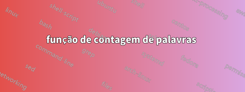 função de contagem de palavras