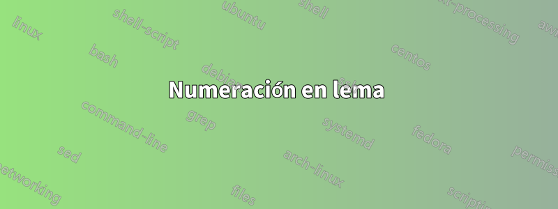 Numeración en lema