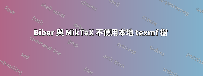 Biber 與 MikTeX 不使用本地 texmf 樹