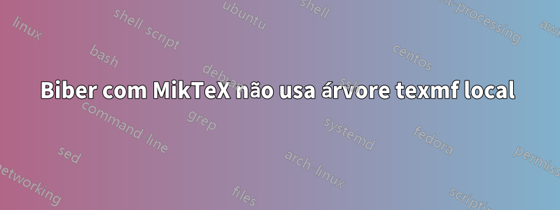 Biber com MikTeX não usa árvore texmf local