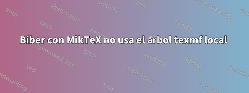 Biber con MikTeX no usa el árbol texmf local