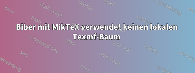 Biber mit MikTeX verwendet keinen lokalen Texmf-Baum