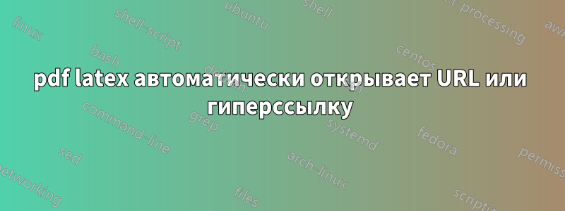 pdf latex автоматически открывает URL или гиперссылку