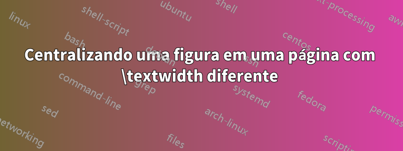 Centralizando uma figura em uma página com \textwidth diferente