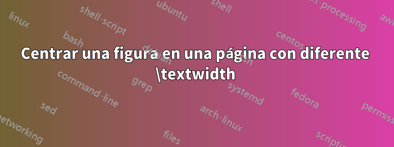 Centrar una figura en una página con diferente \textwidth