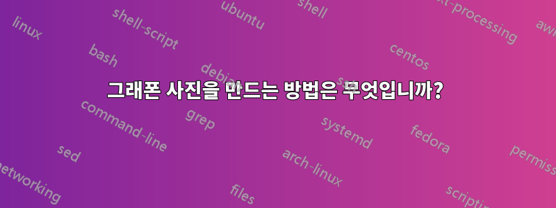 그래폰 사진을 만드는 방법은 무엇입니까?