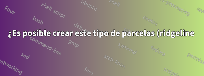 ¿Es posible crear este tipo de parcelas (ridgeline)?